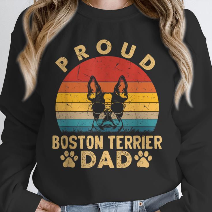 Proud Boston Terrier Dad Dog Owner Fathers Day Men Women Kids Unisex Sweatshirt, novelty gifts, funny gifts