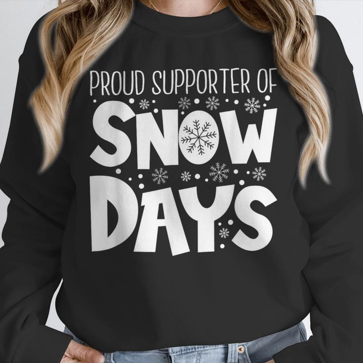 Proud Supporter Of Snow Days Teacher Christmas Men Women Unisex Sweatshirt, novelty gifts, funny gifts