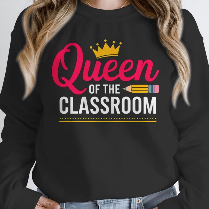 Queen Of The Classroom Teacher Unisex Sweatshirt, novelty gifts, funny gifts