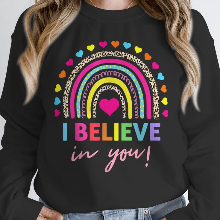 Rainbow I Believe In You Teacher Testing Day Unisex Sweatshirt, novelty gifts, funny gifts Rainbow I Believe In You Teacher Testing Day Unisex Sweatshirt, novelty gifts, funny gifts