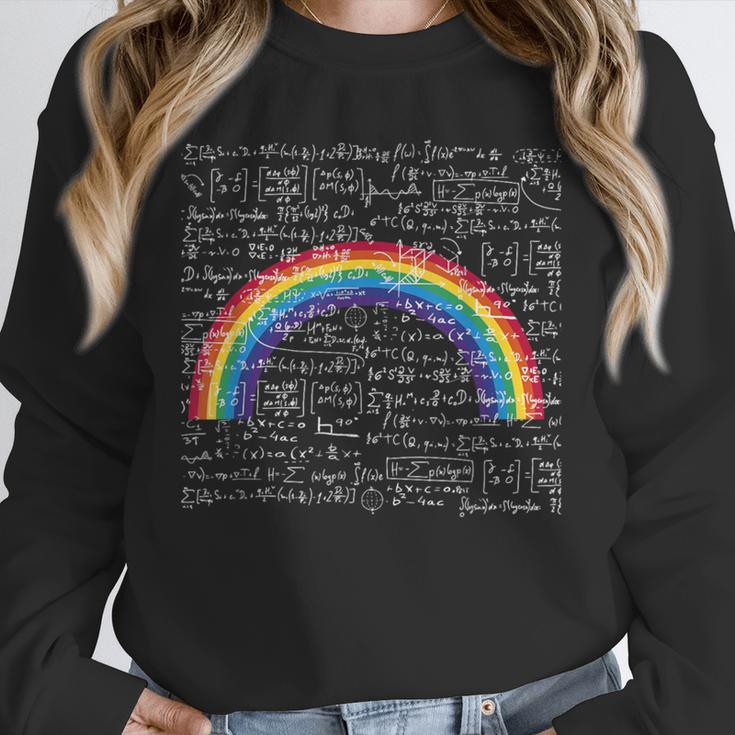 Rainbow Math Equation Teacher Nerd Retro LGBT Gay Pride Flag Unisex Sweatshirt, novelty gifts, funny gifts
