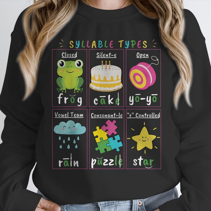 Reading Teacher Syllable Types Phonics Phonemic Awareness Unisex Sweatshirt, novelty gifts, funny gifts