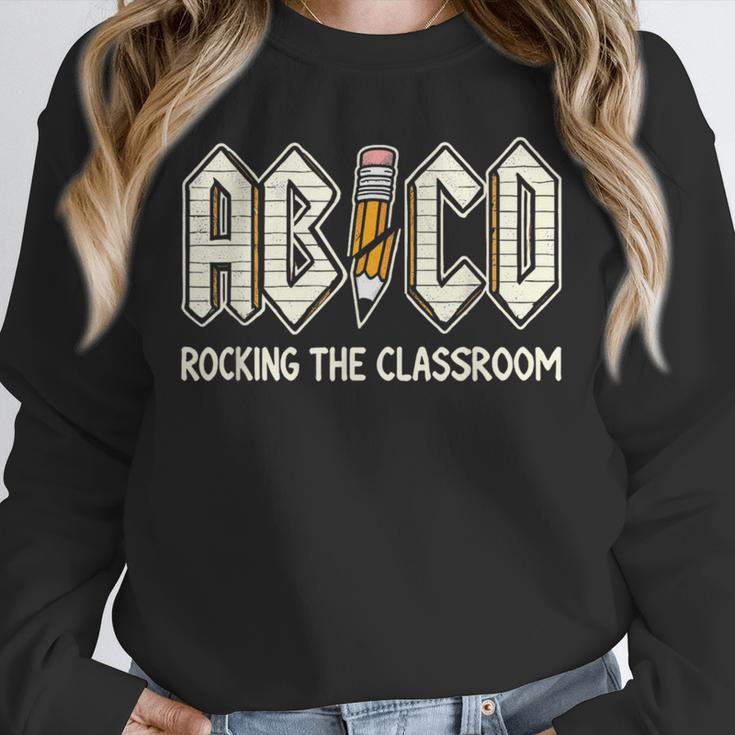 Retro Abcd Teacher Novelty Back To School Teacher Unisex Sweatshirt, novelty gifts, funny gifts Retro Abcd Teacher Novelty Back To School Teacher Unisex Sweatshirt, novelty gifts, funny gifts