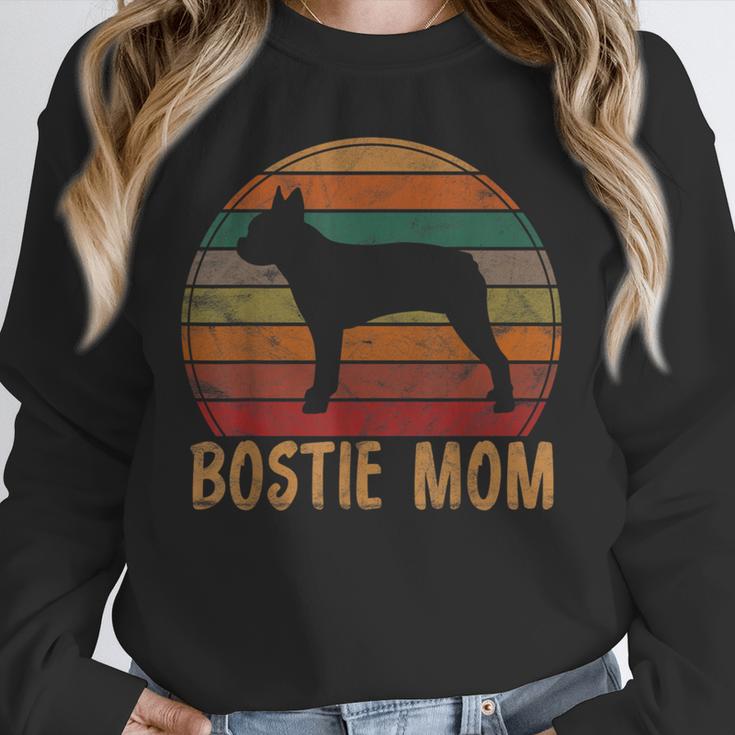 Retro Boston Terrier Mom Dog Mother Pet Bostie Mama Unisex Sweatshirt, novelty gifts, funny gifts