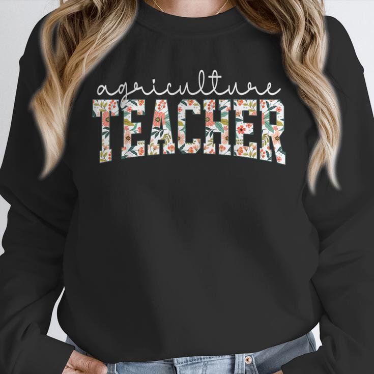 Retro Floral Agriculture Teacher Farmer AG Teacher Team Crew Unisex Sweatshirt, novelty gifts, funny gifts Retro Floral Agriculture Teacher Farmer AG Teacher Team Crew Unisex Sweatshirt, novelty gifts, funny gifts