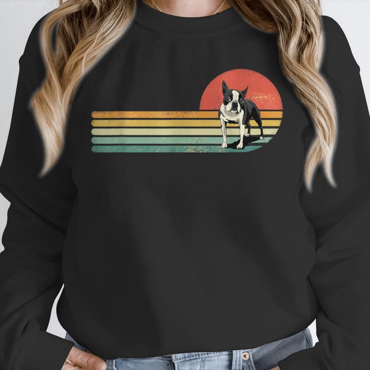 Retro Vintage Boston Terrier Dog Lover Boston Terrier Mom Unisex Sweatshirt, novelty gifts, funny gifts