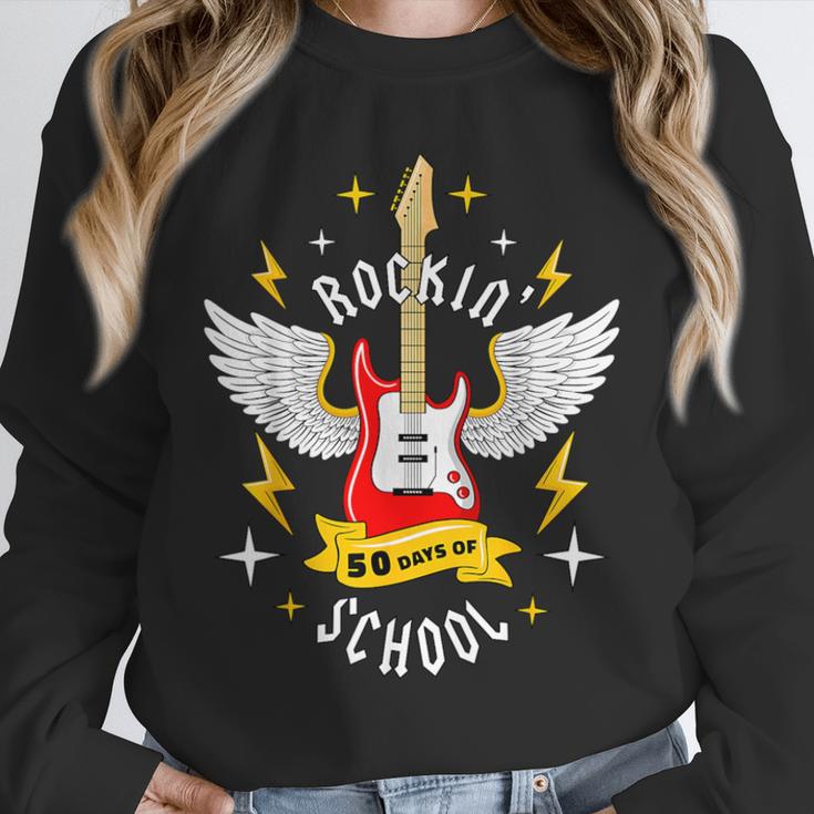 Rockin 50 Days Of School 50th Day Of School Teacher Student Men Women Girls Kids Unisex Sweatshirt, novelty gifts, funny gifts Rockin 50 Days Of School 50th Day Of School Teacher Student Men Women Girls Kids Unisex Sweatshirt, novelty gifts, funny gifts