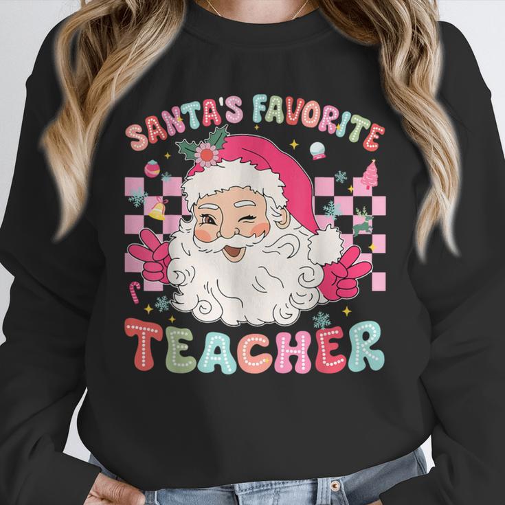 Santa Favorite Teacher Shirt Teacher Christmas Unisex Sweatshirt, novelty gifts, funny gifts