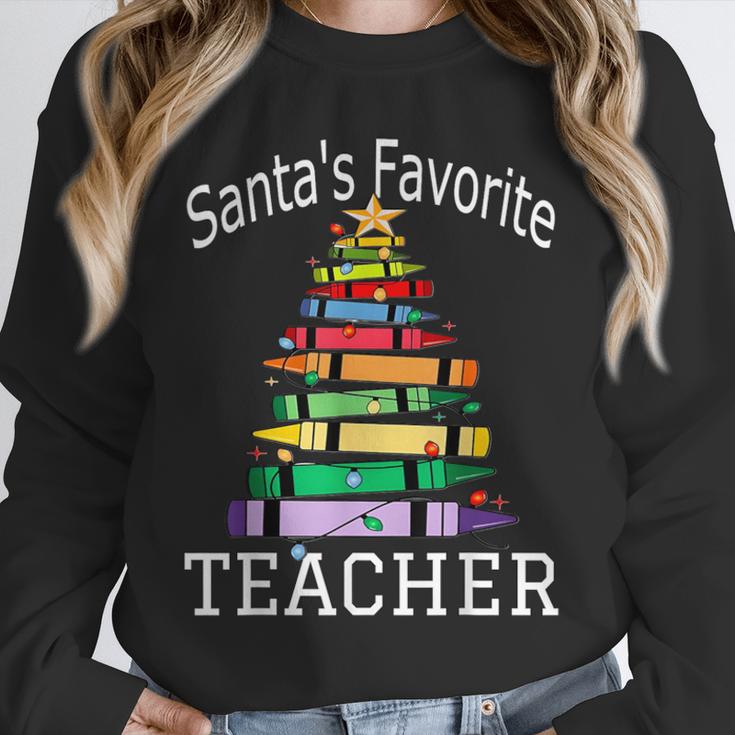 Santa's Favorite Teacher Idea For Christmas Teachers Unisex Sweatshirt, novelty gifts, funny gifts Santa's Favorite Teacher Idea For Christmas Teachers Unisex Sweatshirt, novelty gifts, funny gifts