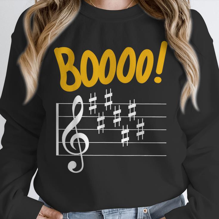 Scary Key Signature Boo Music Halloween Musician Teacher Men Women Unisex Sweatshirt, novelty gifts, funny gifts