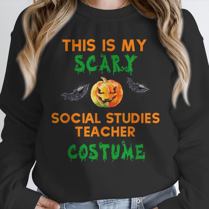 My Scary Social Studies Teacher Costume Halloween Men Women Unisex Sweatshirt, novelty gifts, funny gifts