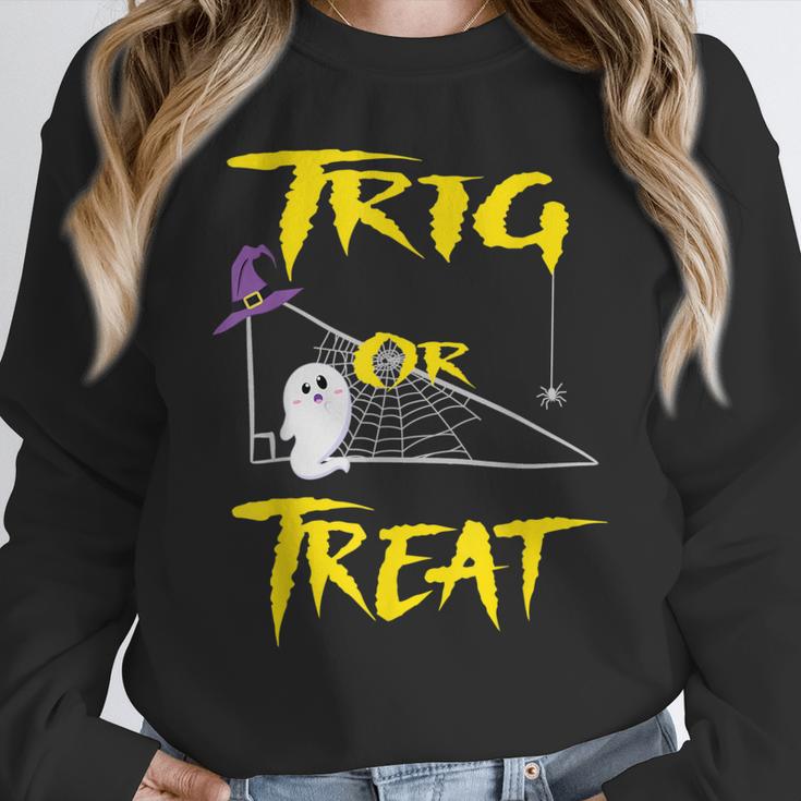 School Math Teacher Halloween 2022 Trig Or Treat Shirt Unisex Sweatshirt, novelty gifts, funny gifts