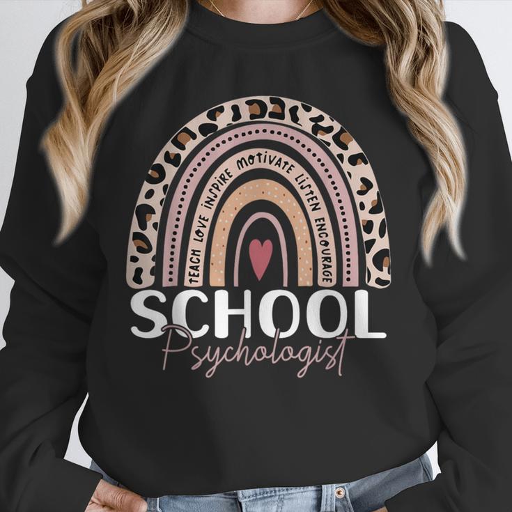 School Psych Teacher School Psychologist Leopard Rainbow Unisex Sweatshirt, novelty gifts, funny gifts School Psych Teacher School Psychologist Leopard Rainbow Unisex Sweatshirt, novelty gifts, funny gifts