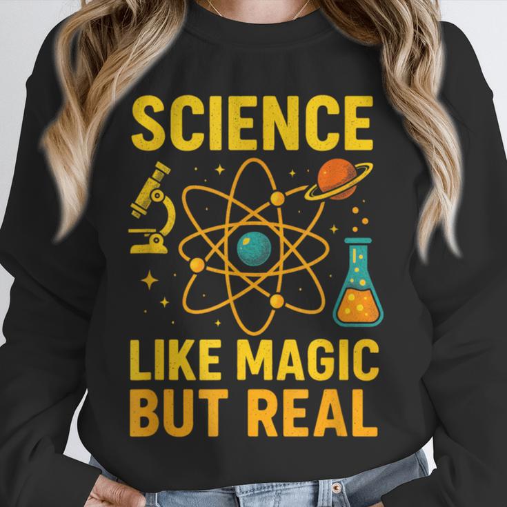Science Like Magic But Real Nerdy Teacher Unisex Sweatshirt, novelty gifts, funny gifts