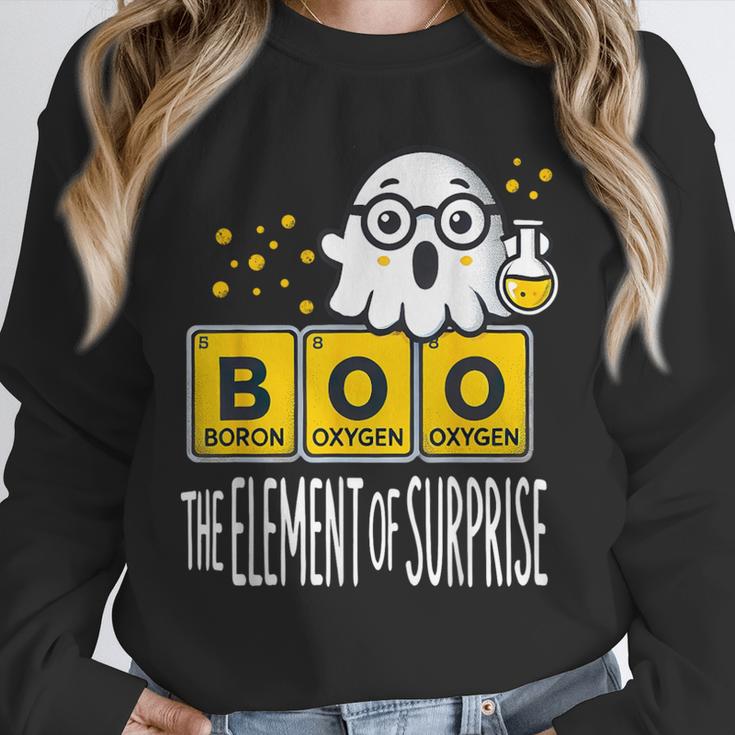 Science Teacher Halloween Elements Of Surprise Chemistry Unisex Sweatshirt, novelty gifts, funny gifts