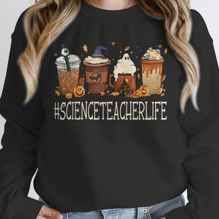 Science Teacher Horror Fall Coffee Halloween Pumpkin Autumn Unisex Sweatshirt, novelty gifts, funny gifts Science Teacher Horror Fall Coffee Halloween Pumpkin Autumn Unisex Sweatshirt, novelty gifts, funny gifts