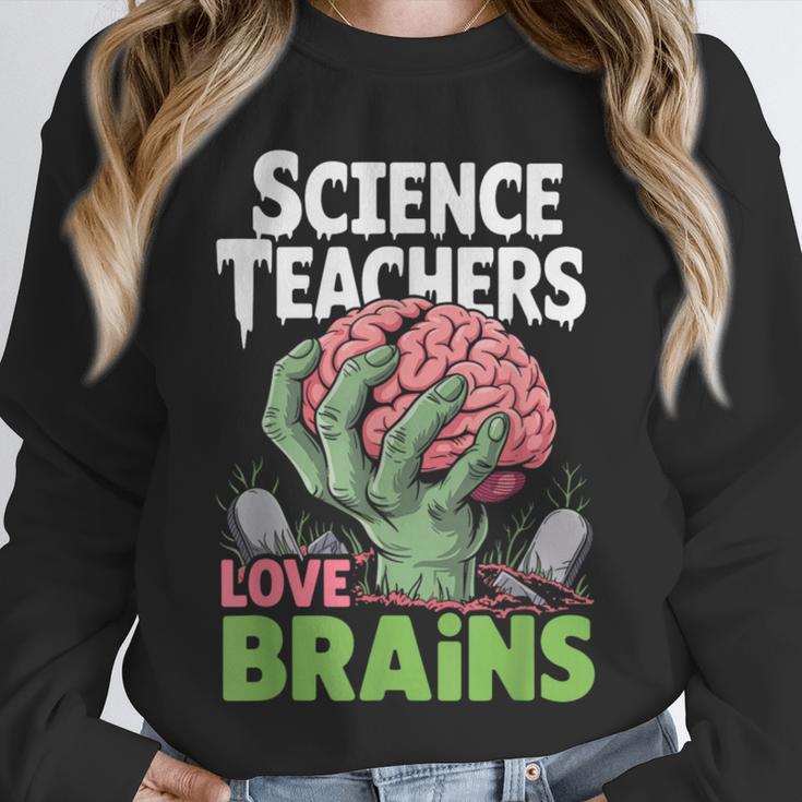 Science Teachers Love Brains Shirt Men Women Halloween Unisex Sweatshirt, novelty gifts, funny gifts