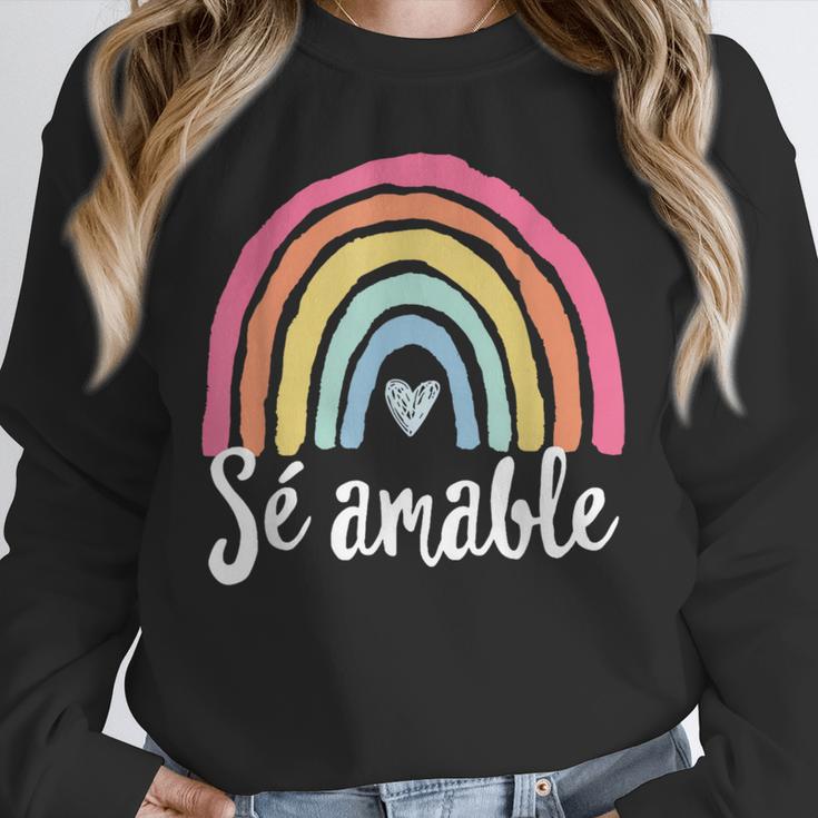 Sé Amable Spanish Bilingual Teacher Be Kind Boho Rainbow Unisex Sweatshirt, novelty gifts, funny gifts Sé Amable Spanish Bilingual Teacher Be Kind Boho Rainbow Unisex Sweatshirt, novelty gifts, funny gifts