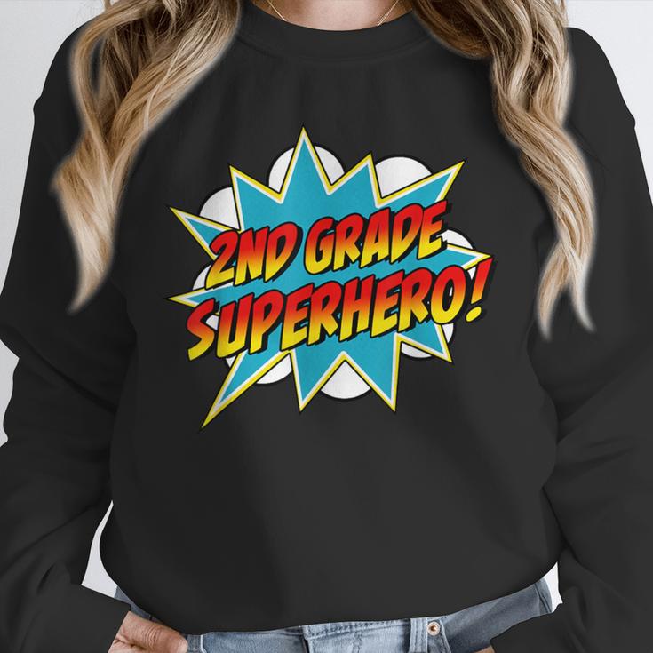 Second Grade Superhero Teacher Student 2nd Grade Comic Retro Unisex Sweatshirt, novelty gifts, funny gifts Second Grade Superhero Teacher Student 2nd Grade Comic Retro Unisex Sweatshirt, novelty gifts, funny gifts