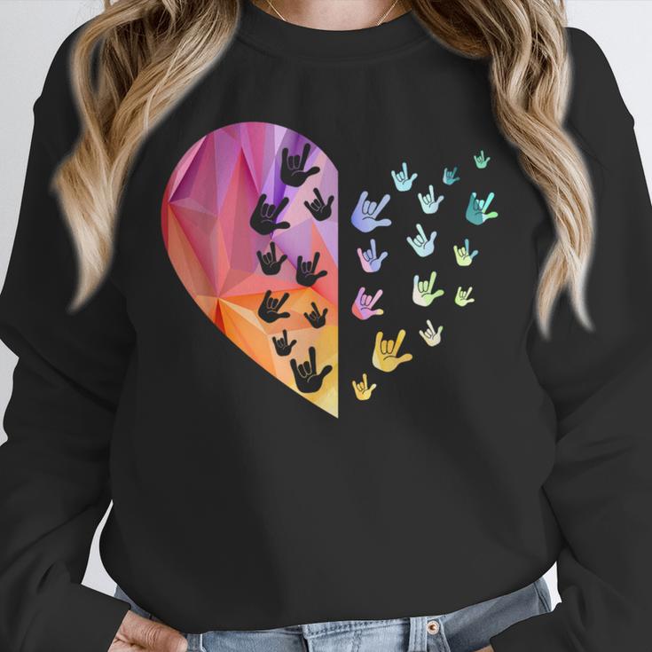 Sign Language Heart ASL For Deaf Teacher Unisex Sweatshirt, novelty gifts, funny gifts Sign Language Heart ASL For Deaf Teacher Unisex Sweatshirt, novelty gifts, funny gifts
