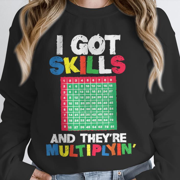 I Got Skills They'Re Multiplying Shirt Math Teacher Unisex Sweatshirt, novelty gifts, funny gifts I Got Skills They'Re Multiplying Shirt Math Teacher Unisex Sweatshirt, novelty gifts, funny gifts