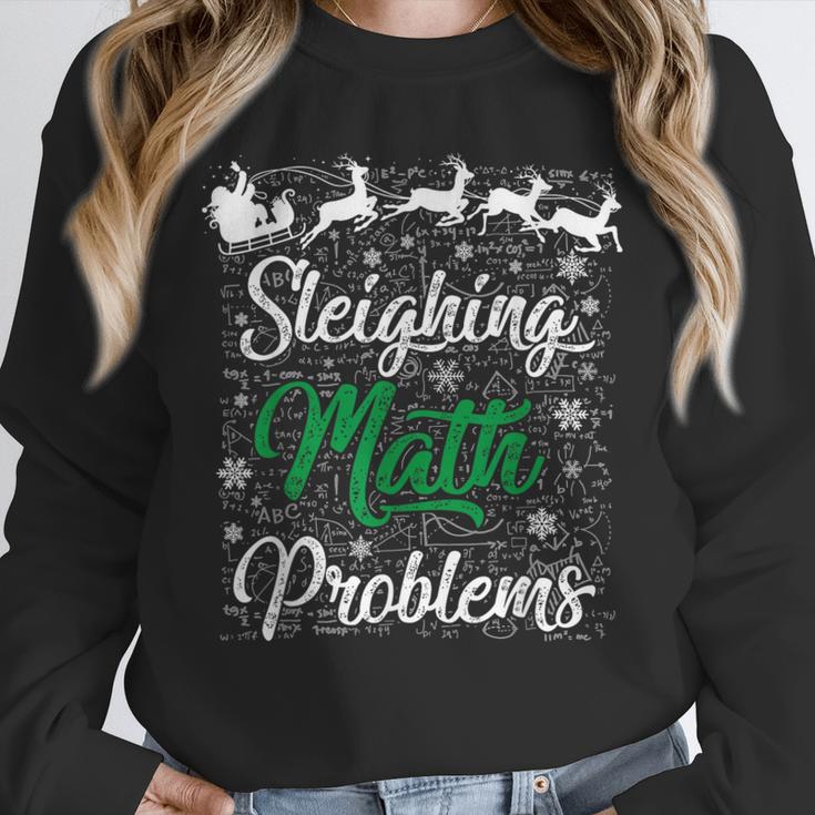Sleighing Math Problem Xmas In Math Teacher Christmas Men Women Unisex Sweatshirt, novelty gifts, funny gifts