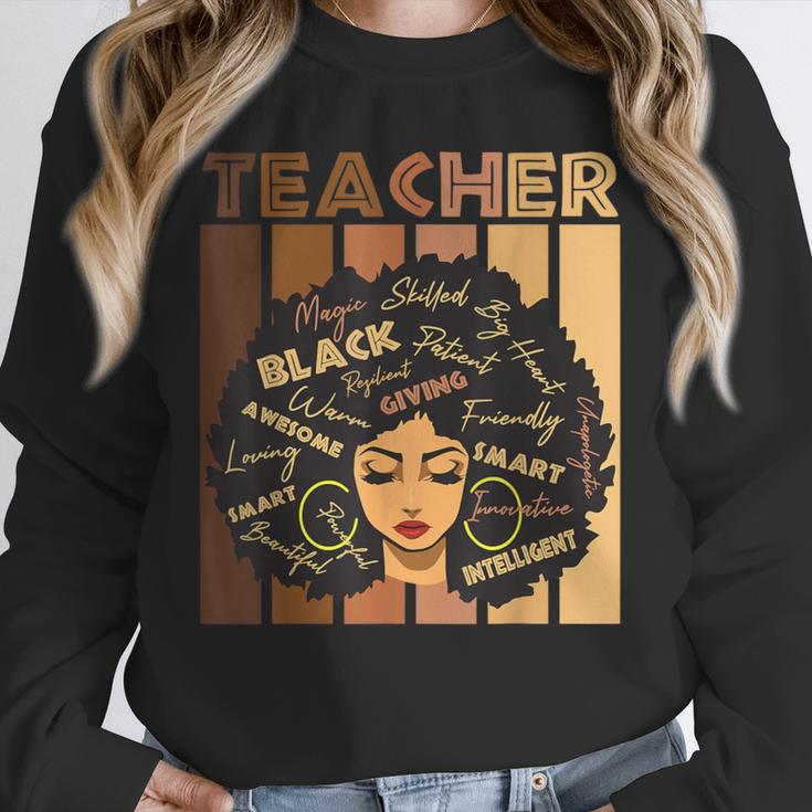 Smart Teacher Afro Girl Melanin African American Wowen Unisex Sweatshirt, novelty gifts, funny gifts