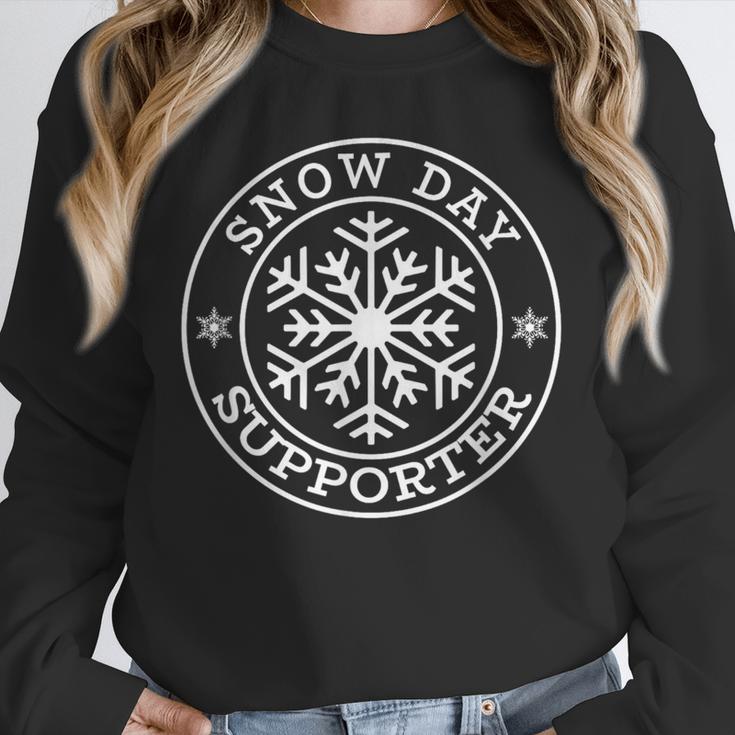 Snow Day Supporter Teacher Student Winter Snowflake Unisex Sweatshirt, novelty gifts, funny gifts