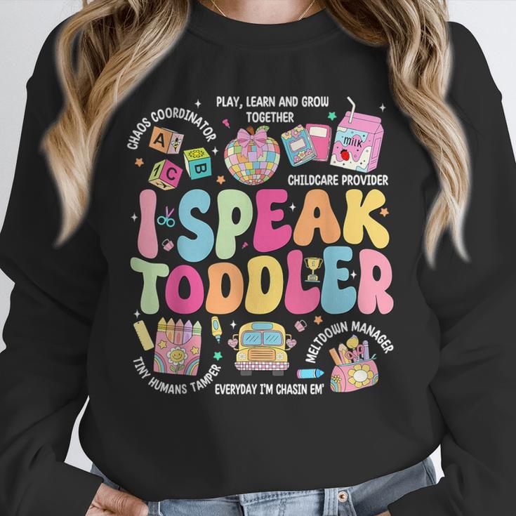 I Speak Toddler Back To School Teacher Unisex Sweatshirt, novelty gifts, funny gifts