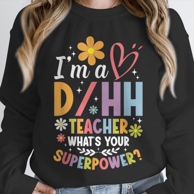 Special Education ASL Teacher Superpower DHH Teacher Unisex Sweatshirt, novelty gifts, funny gifts Special Education ASL Teacher Superpower DHH Teacher Unisex Sweatshirt, novelty gifts, funny gifts
