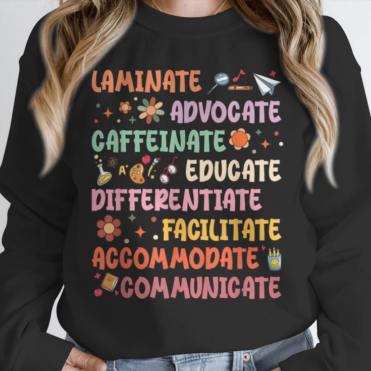 SPED Caffeinate Advocate Laminate Educate Teacher Facilitate For Men Women Unisex Sweatshirt, novelty gifts, funny gifts SPED Caffeinate Advocate Laminate Educate Teacher Facilitate For Men Women Unisex Sweatshirt, novelty gifts, funny gifts