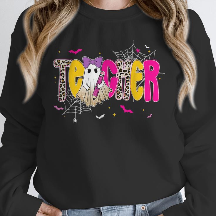 Spooky Halloween Teacher Para Counselor SPED Preppy Boo Kids Unisex Sweatshirt, novelty gifts, funny gifts