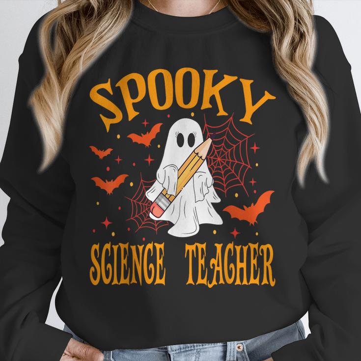 Spooky Science Teacher Ghost Halloween School Women Unisex Sweatshirt, novelty gifts, funny gifts Spooky Science Teacher Ghost Halloween School Women Unisex Sweatshirt, novelty gifts, funny gifts