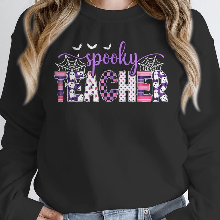Spooky Teacher Halloween Costume Women Spooky Teacher Unisex Sweatshirt, novelty gifts, funny gifts