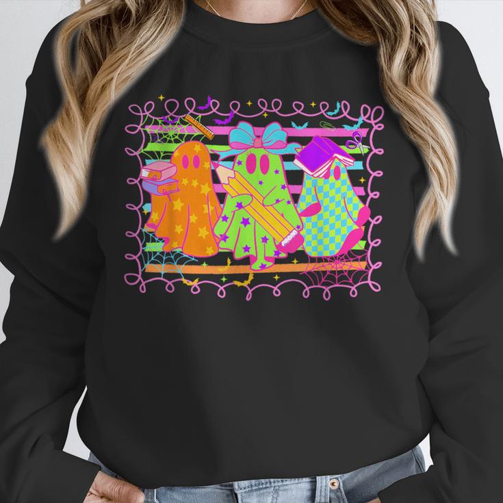 Spooky Teacher Halloween Ghost Fall Autumn Season Women Unisex Sweatshirt, novelty gifts, funny gifts Spooky Teacher Halloween Ghost Fall Autumn Season Women Unisex Sweatshirt, novelty gifts, funny gifts