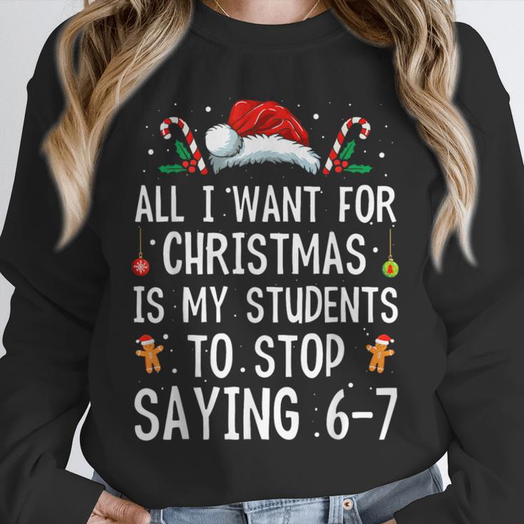 Stop Saying 6-7 Teacher 67 Christmas Meme Six Seven Unisex Sweatshirt, novelty gifts, funny gifts Stop Saying 6-7 Teacher 67 Christmas Meme Six Seven Unisex Sweatshirt, novelty gifts, funny gifts