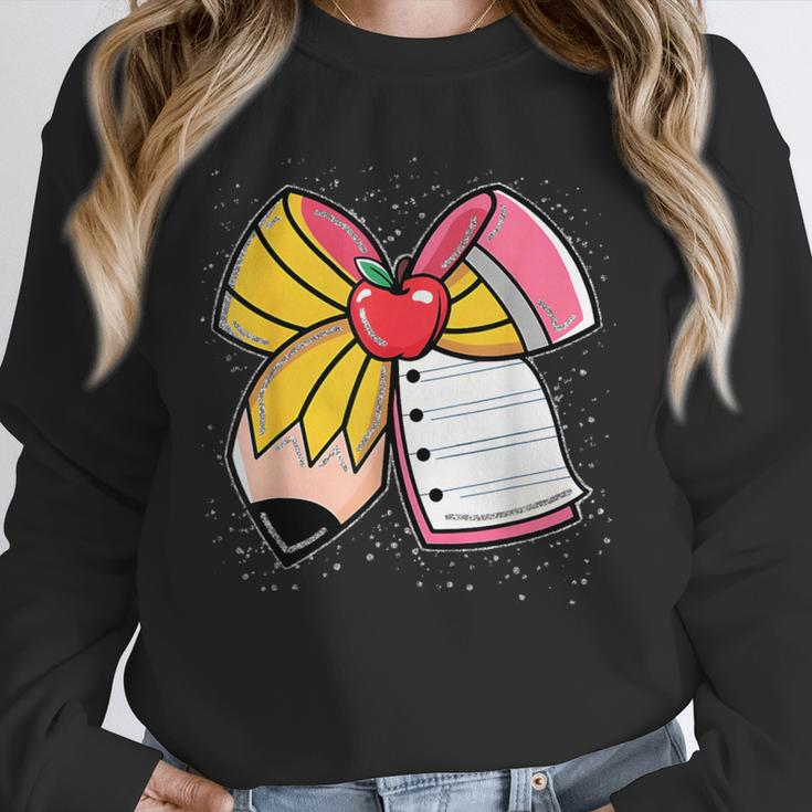 Student Teacher Coquette Bow Pencil Back To School First Day Unisex Sweatshirt, novelty gifts, funny gifts Student Teacher Coquette Bow Pencil Back To School First Day Unisex Sweatshirt, novelty gifts, funny gifts