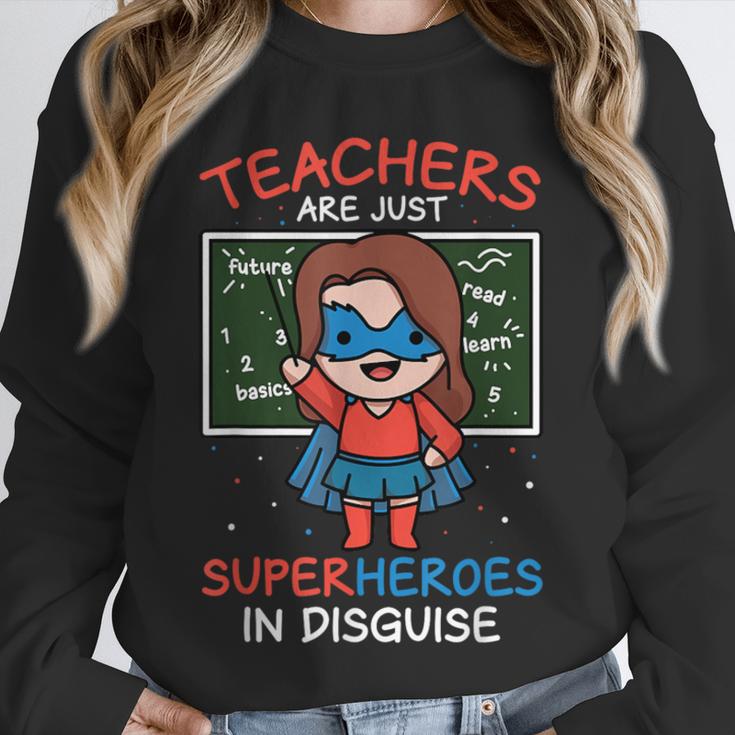 Super Hero Teacher Superheroes In Disguise Unisex Sweatshirt, novelty gifts, funny gifts