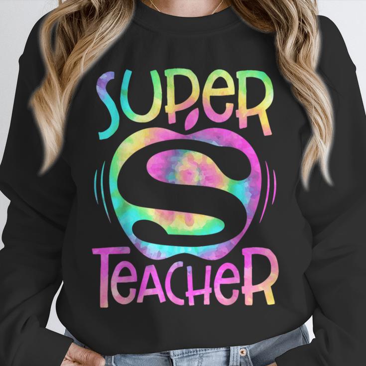 Super Teacher Back To School Apple Tie Dye First Day Unisex Sweatshirt, novelty gifts, funny gifts Super Teacher Back To School Apple Tie Dye First Day Unisex Sweatshirt, novelty gifts, funny gifts