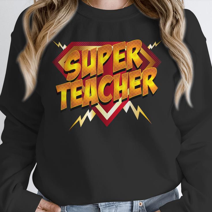 Super Teacher Superhero Back To School Teacher's Unisex Sweatshirt, novelty gifts, funny gifts