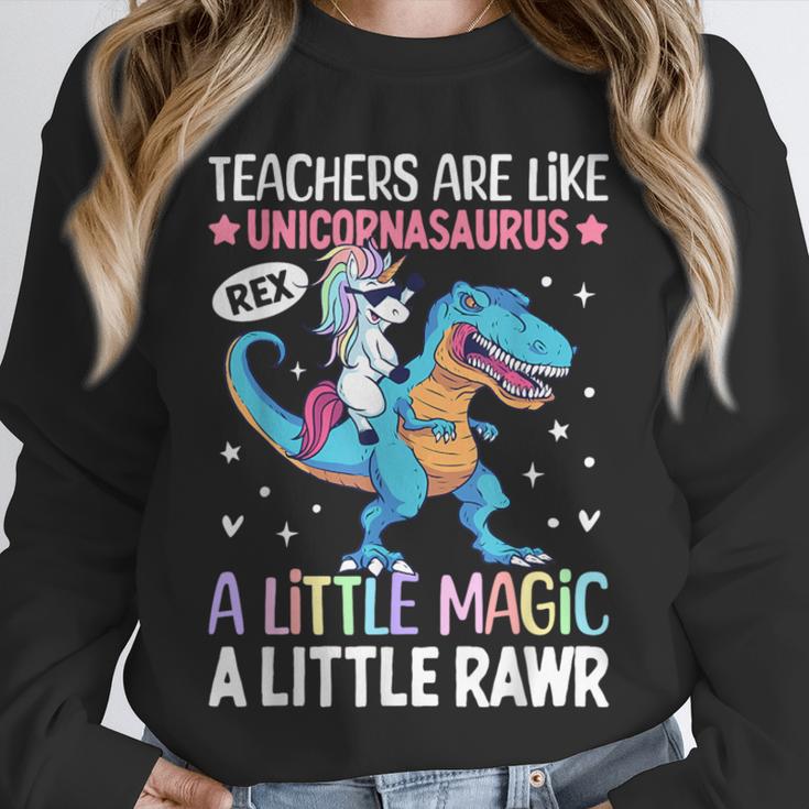 T Rex Dinosaur Unicorn Teachers Are Like Unicornasaurus Rex Unisex Sweatshirt, novelty gifts, funny gifts T Rex Dinosaur Unicorn Teachers Are Like Unicornasaurus Rex Unisex Sweatshirt, novelty gifts, funny gifts