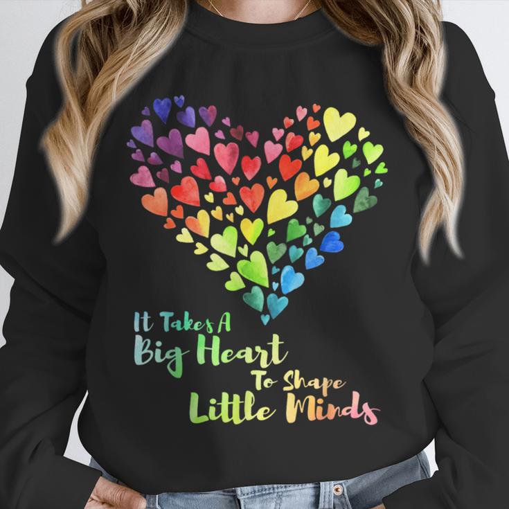 It Takes A Big Heart To Shape Little Minds Teacher Student Men Women Kids Unisex Sweatshirt, novelty gifts, funny gifts