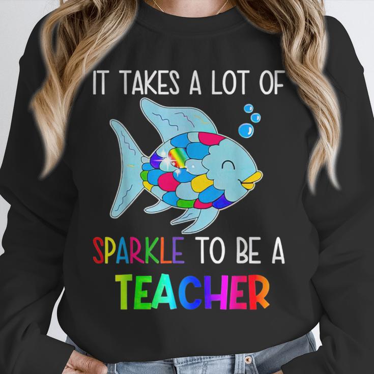 It Takes A Lot Of Sparkle To Be A Teacher Rainbow Fish For Men Women Unisex Sweatshirt, novelty gifts, funny gifts