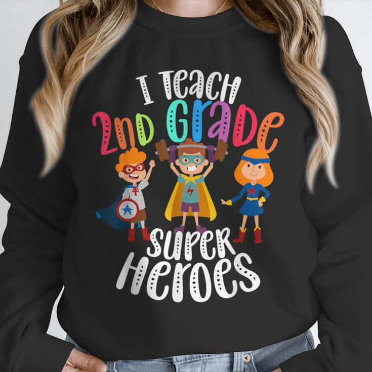 I Teach 2nd Grade Superheroes Back To School Teacher Men Women Girls Kids Unisex Sweatshirt, novelty gifts, funny gifts