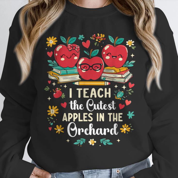 I Teach The Cutest Apples In The Orchard Cute Fall Teacher Unisex Sweatshirt, novelty gifts, funny gifts