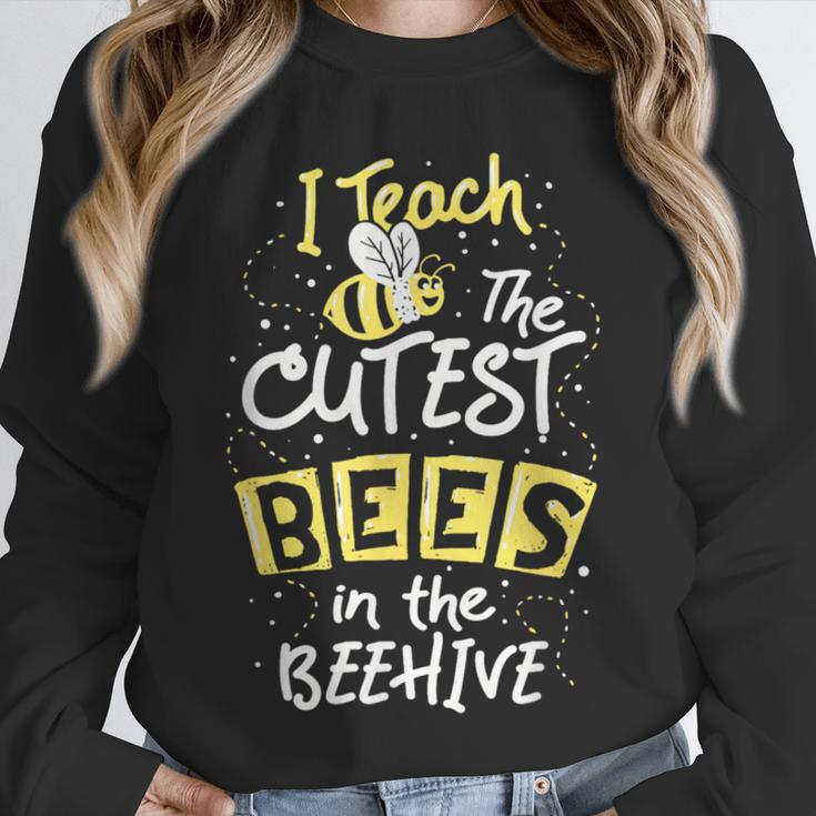 I Teach The Cutest Bees In The Beehive Kindergarten Teacher Unisex Sweatshirt, novelty gifts, funny gifts