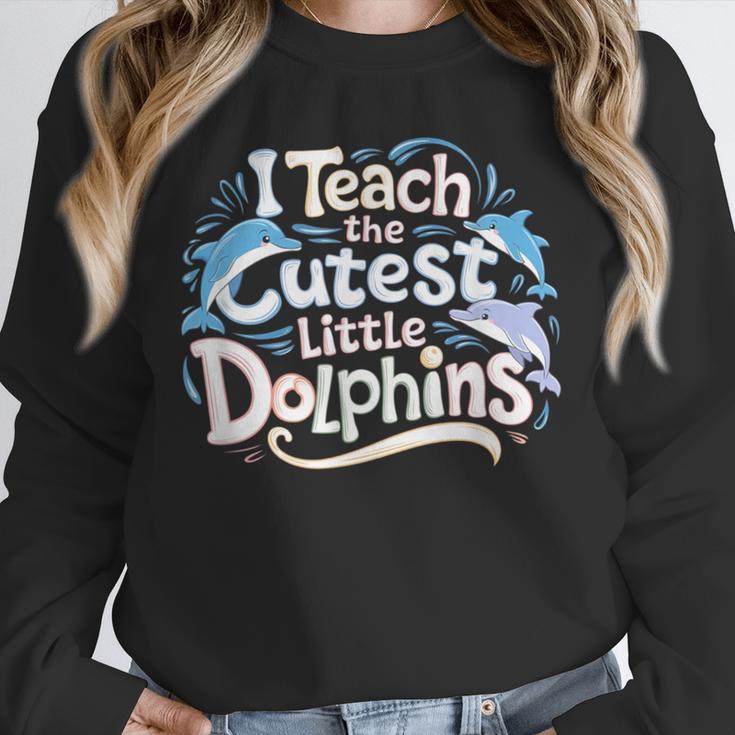 I Teach The Cutest Little Dolphins Cute Animal Teacher Unisex Sweatshirt, novelty gifts, funny gifts I Teach The Cutest Little Dolphins Cute Animal Teacher Unisex Sweatshirt, novelty gifts, funny gifts