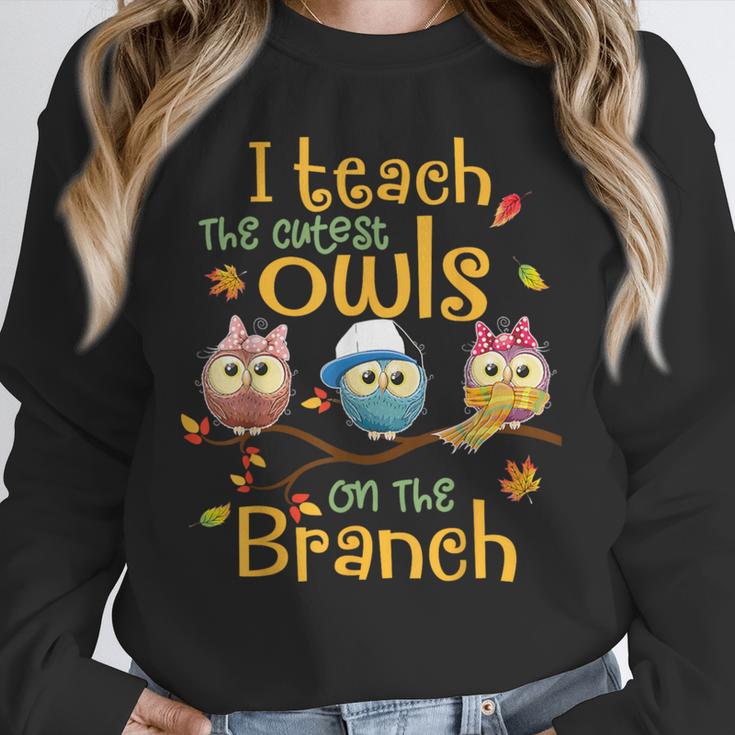 I Teach The Cutest Owls On The Branch Teacher Fall Autumn Unisex Sweatshirt, novelty gifts, funny gifts I Teach The Cutest Owls On The Branch Teacher Fall Autumn Unisex Sweatshirt, novelty gifts, funny gifts