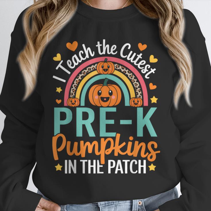 I Teach The Cutest Pre-K Pumpkin Teacher Student Halloween Unisex Sweatshirt, novelty gifts, funny gifts