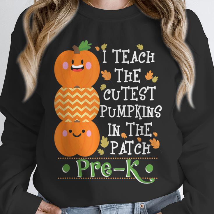 I Teach The Cutest Pumpkins In Patch Pre-K Halloween Teacher Unisex Sweatshirt, novelty gifts, funny gifts